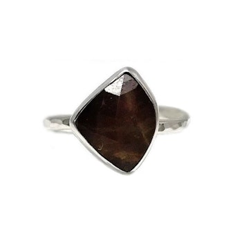 Ring med brun Safir silver