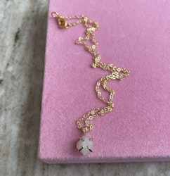 Rå Månsten halsband guldpläterat