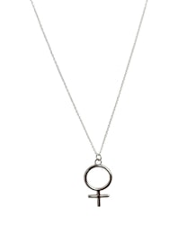 Silverhalsband med symbol kvinna