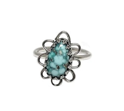 Turkos ring 925 silver