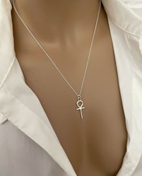 Silverhalsband med Ankh hänge