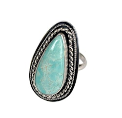 Stor Turkos ring silver