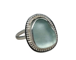 Stor Sjöglas ring silver