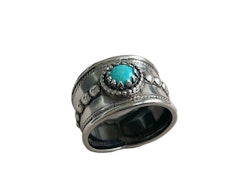 Bred Turkos ring silver