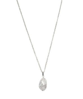 Halsband med vit Bergskristall