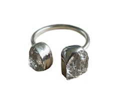 Grön rå Ametist Prasiolit ring