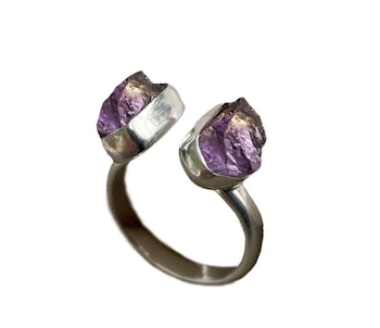 Rå Ametrin ring silver
