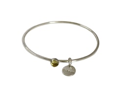 Lemon kvarts kristall armband silver