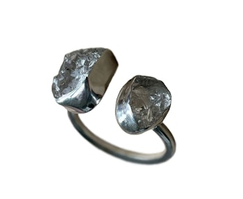 Grön rå Ametist Prasiolit ring