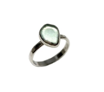 Ring med turkosa Sjöglas silver