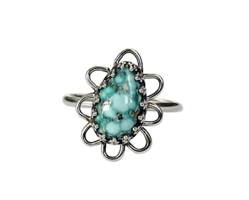 Turkos ring 925 silver