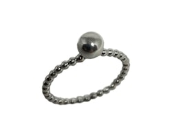 Silverring med kula