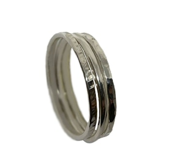 Ringar i silver flerpack