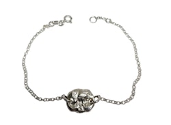 Silverarmband med rustik bricka