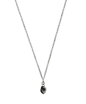 Rustikt oxiderat silverhalsband herr