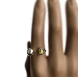 Grön Turmalin ring silver