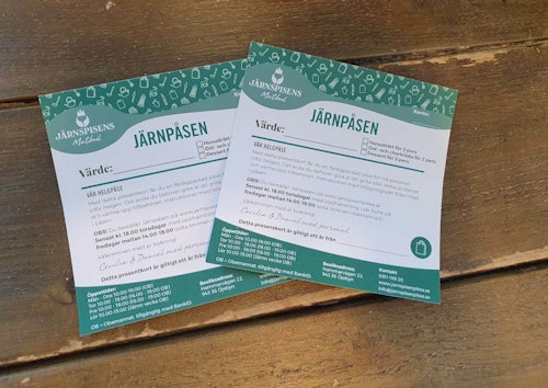 Järnpåsen som presentkort