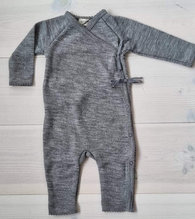 Onsie Marmar 100% ull - grå melange