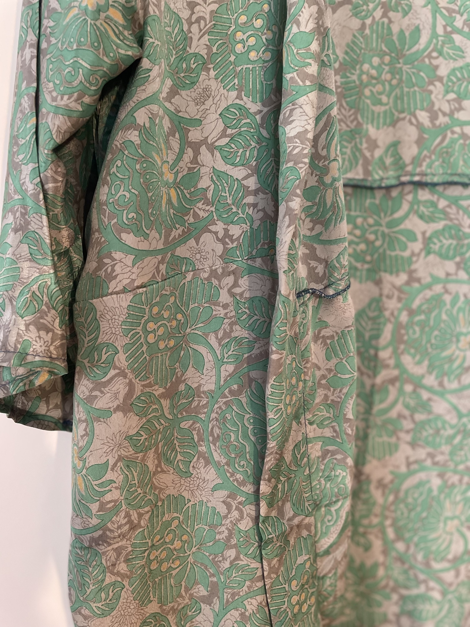 Kimono - Mönstrad grön