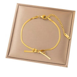 Armband med rosett i guldton
