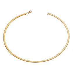 Guldig choker i ormkedja 4 mm