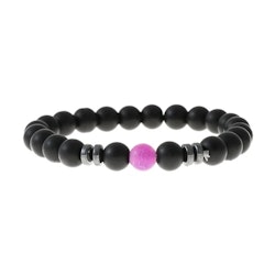 Svart armband med färgstark accent