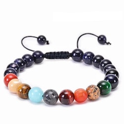 Armband i naturlig sten, mixade färger