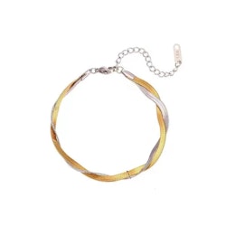 Tvåtonat armband i vriden design