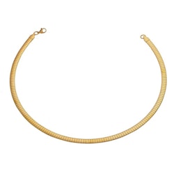 Guldig choker i ormkedja 6 mm
