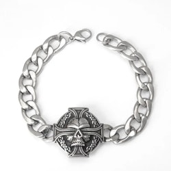Armband med dödskalle och kors