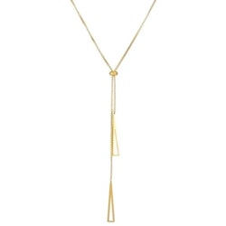 Justerbart halsband med trianglar i guld