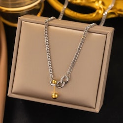Statement-halsband med piercad gulddetalj
