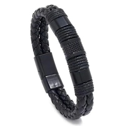Svart armband med stilren attityd