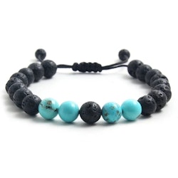 Armband i lavasten och turkos