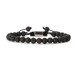 Armband med vulkansten 6 mm