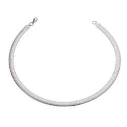 Silverfärgat ormkedje-halsband 8 mm
