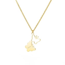 Halsband med fjärilar i guld