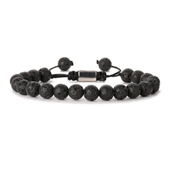 Armband med vulkansten 8 mm