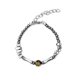 Armband med Tigeröga och stål
