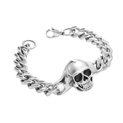 Bikerarmband med dödskalle