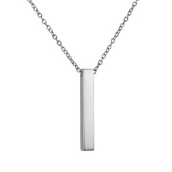 Stilrent halsband i rostfritt stål, 45–50 cm