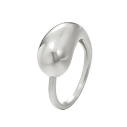 Skulptural silverring i böljande form