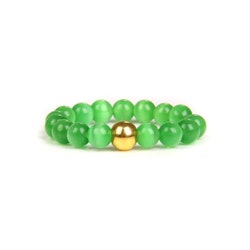 Grön elastisk ring i Green Aventurine-stil