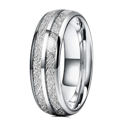 Rostfri herrring med isblästrat mönster 8 mm