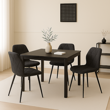 Linea | 4 matstolar i linnetyg