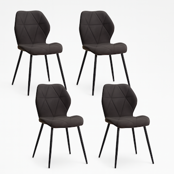 Linea | 4 matstolar i linnetyg