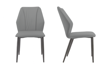 Elegant | 2 matstolar i PU-läder med hög rygg