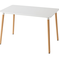 Nova | Rektangulärt matbord 110 cm i vitt