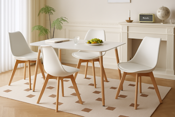 Nova | Rektangulärt matbord 110 cm i vitt