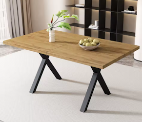 Axis | Modernt matbord med järnben 140x80